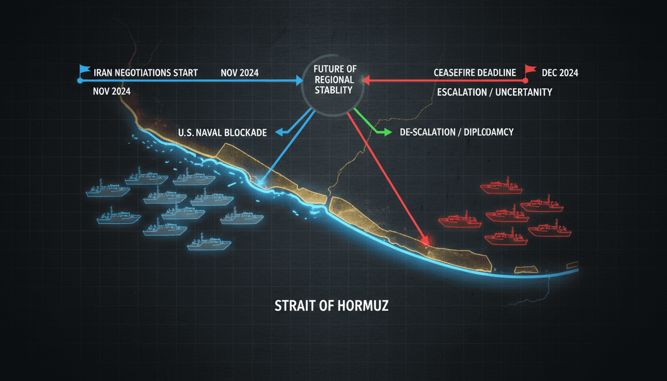 US naval blockade in the Strait of Hormuz during Iran negotiations