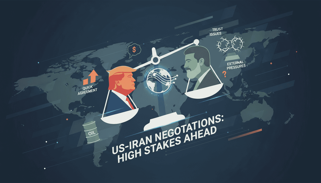 President Trump discussing Iran negotiations with optimism.