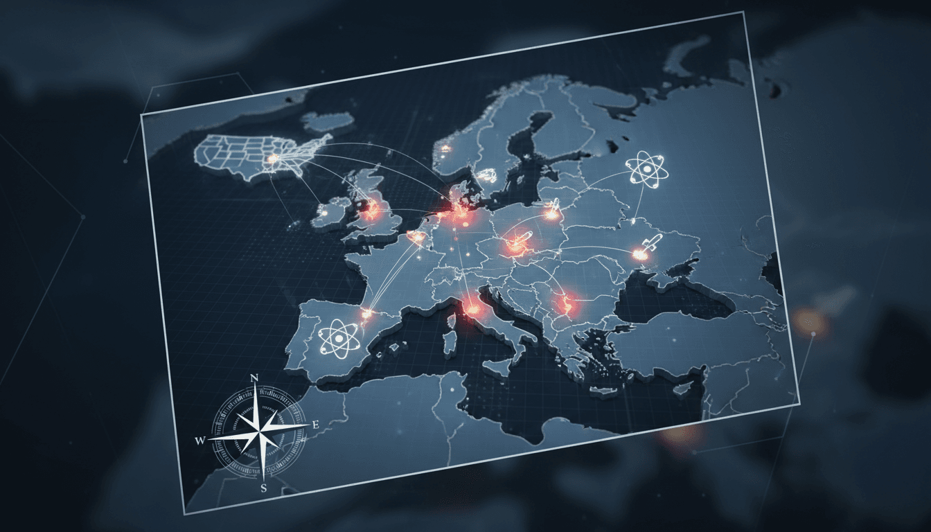 Map showing potential new sites for US nuclear weapons in Europe