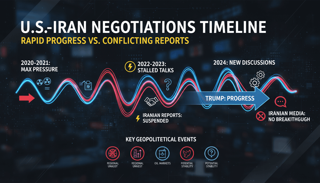 Trump asserts rapid progress in U.S.-Iran negotiations despite conflicting Iranian reports