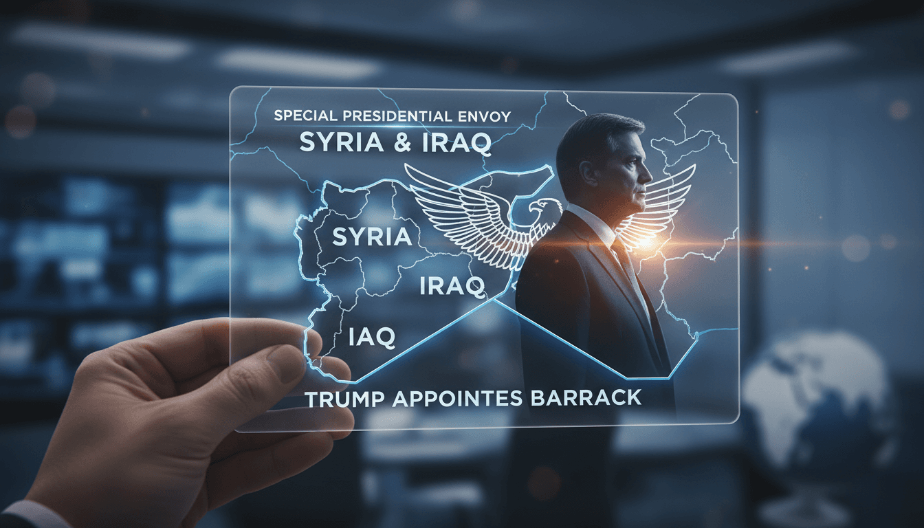 Tom Barrack appointed as Special Presidential Envoy for Syria and Iraq by President Trump.