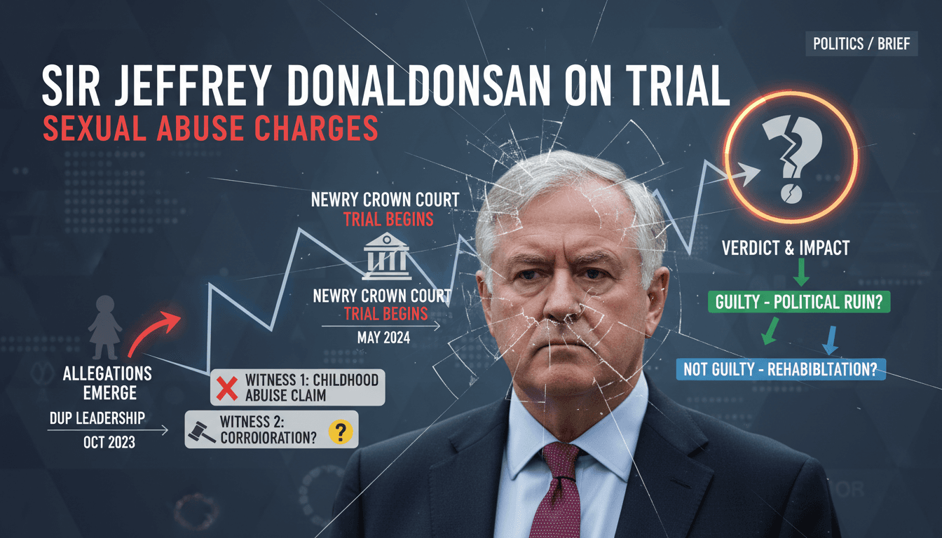 Sir Jeffrey Donaldson in court during his sexual abuse trial