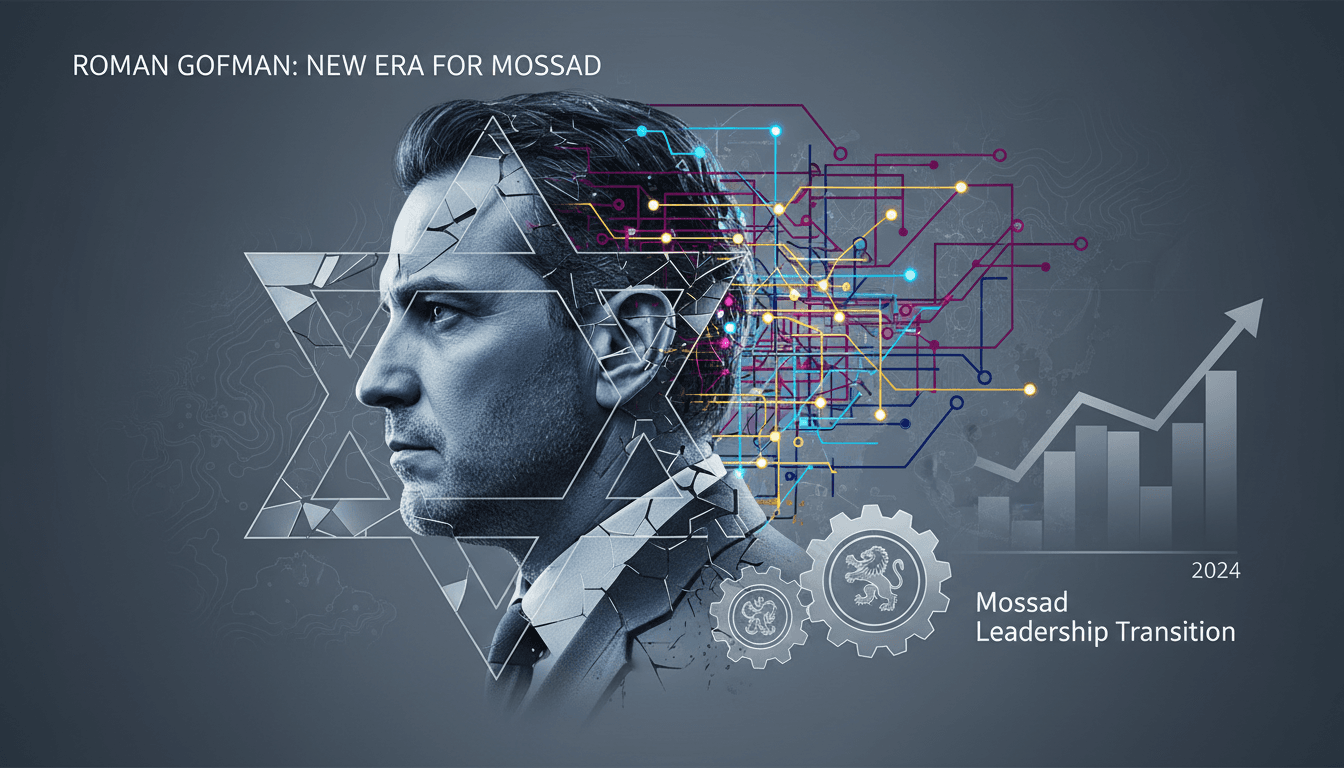 Roman Gofman during his inauguration as head of Mossad