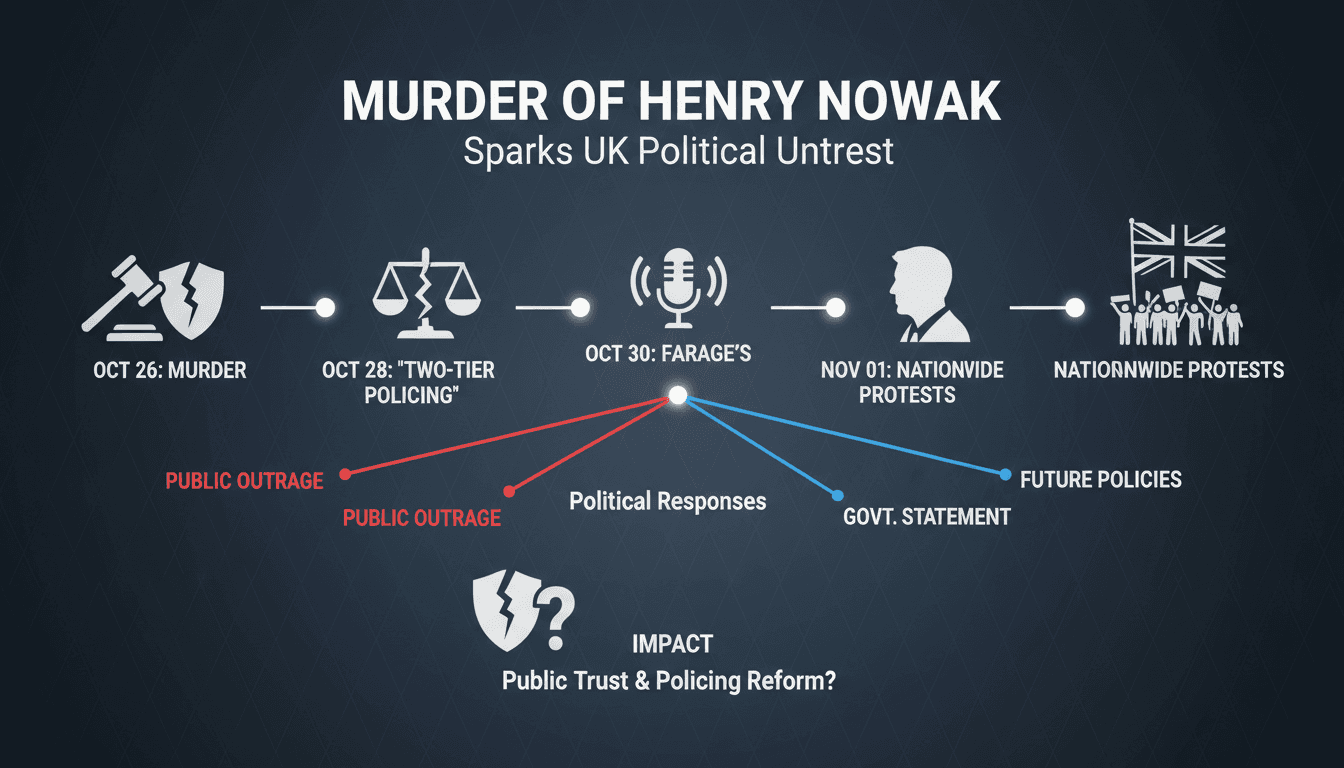 Protesters demonstrating in response to the murder of Henry Nowak in the UK.