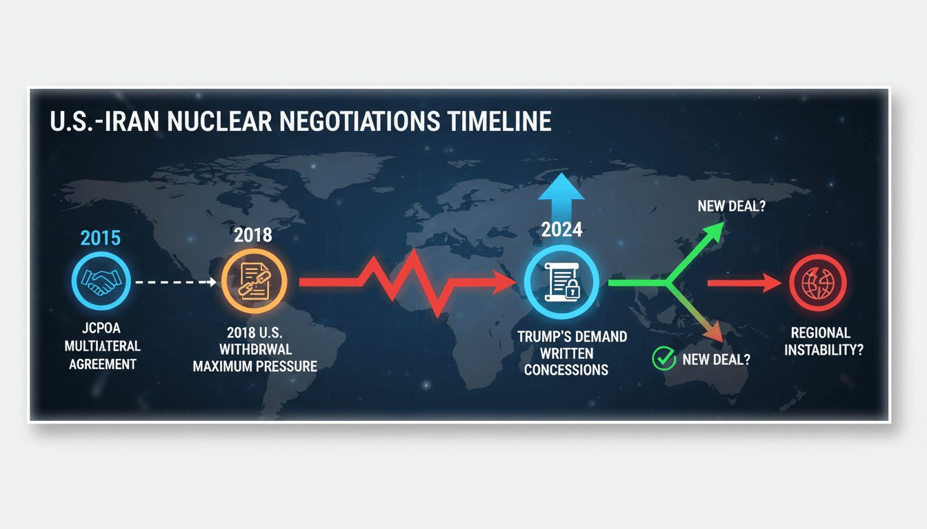 President Trump discussing nuclear negotiations with Iran