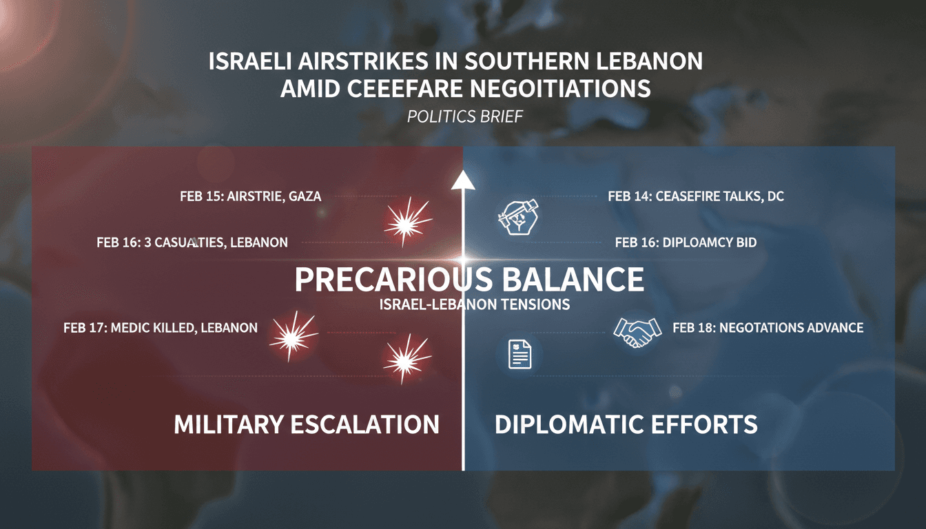 Israeli airstrikes in southern Lebanon during ceasefire negotiations