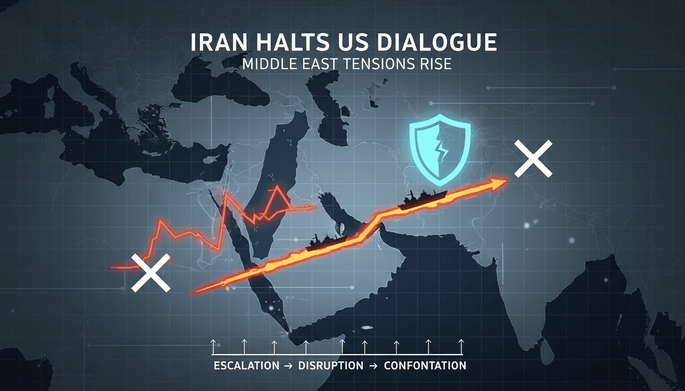 Map highlighting military tensions in Lebanon and Iran's threats to Israel.