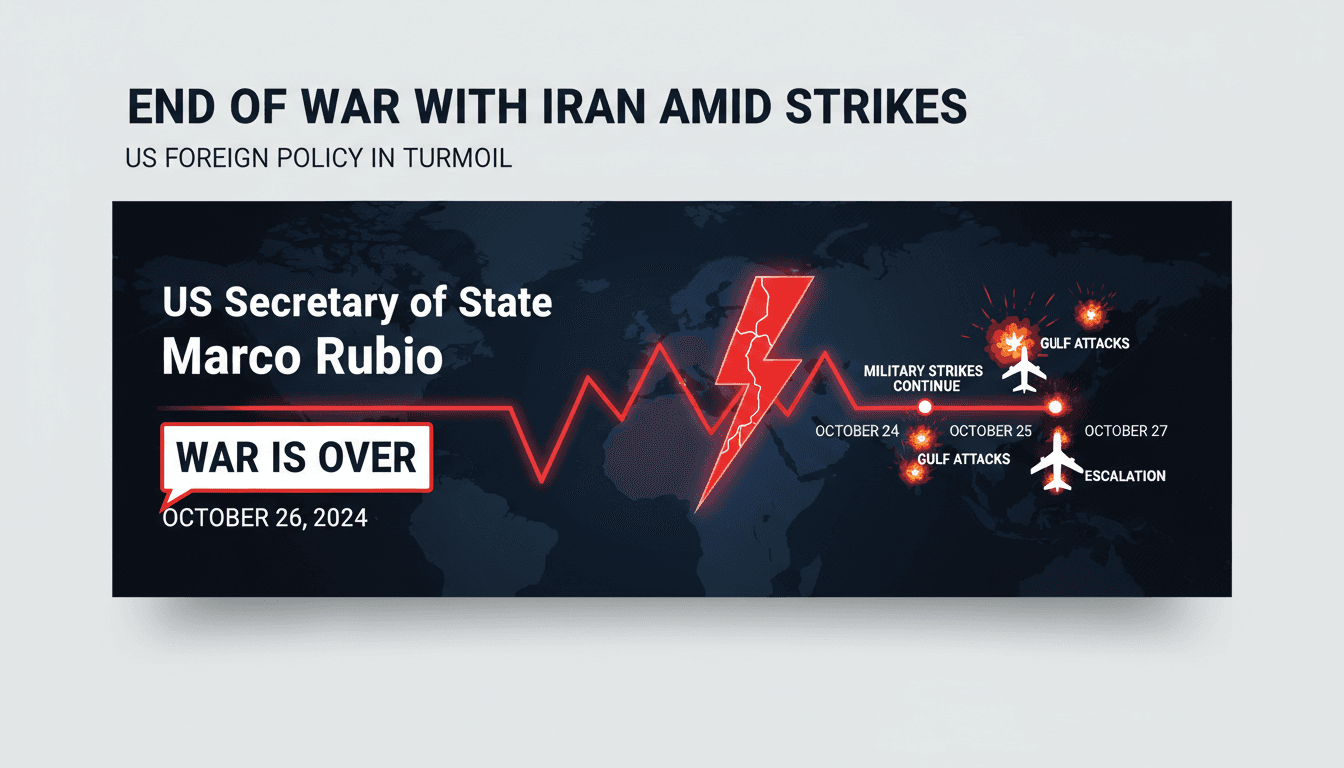 US Secretary of State Marco Rubio addressing the media on Iran conflict