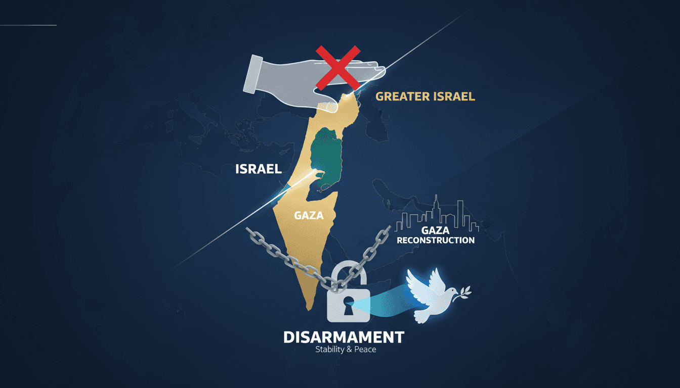 U.S. Secretary of State Marco Rubio addressing the media on Israeli-Palestinian relations.