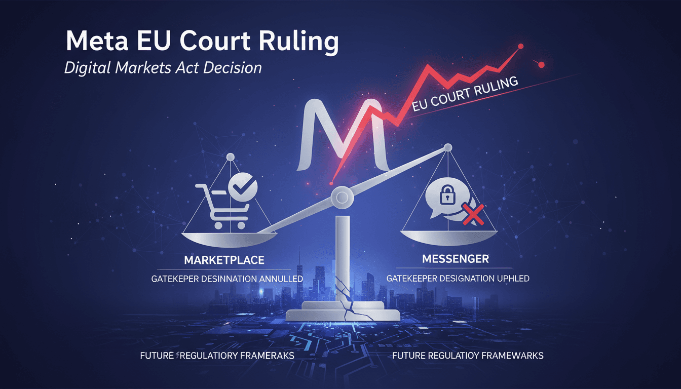 Meta's legal victory in the EU court regarding digital market regulations.