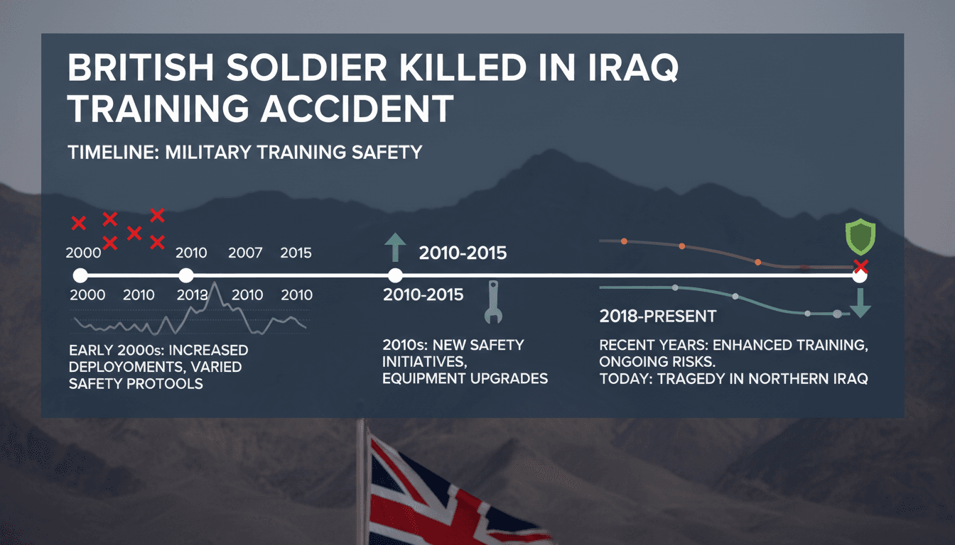 British soldier training in northern Iraq during a military exercise.