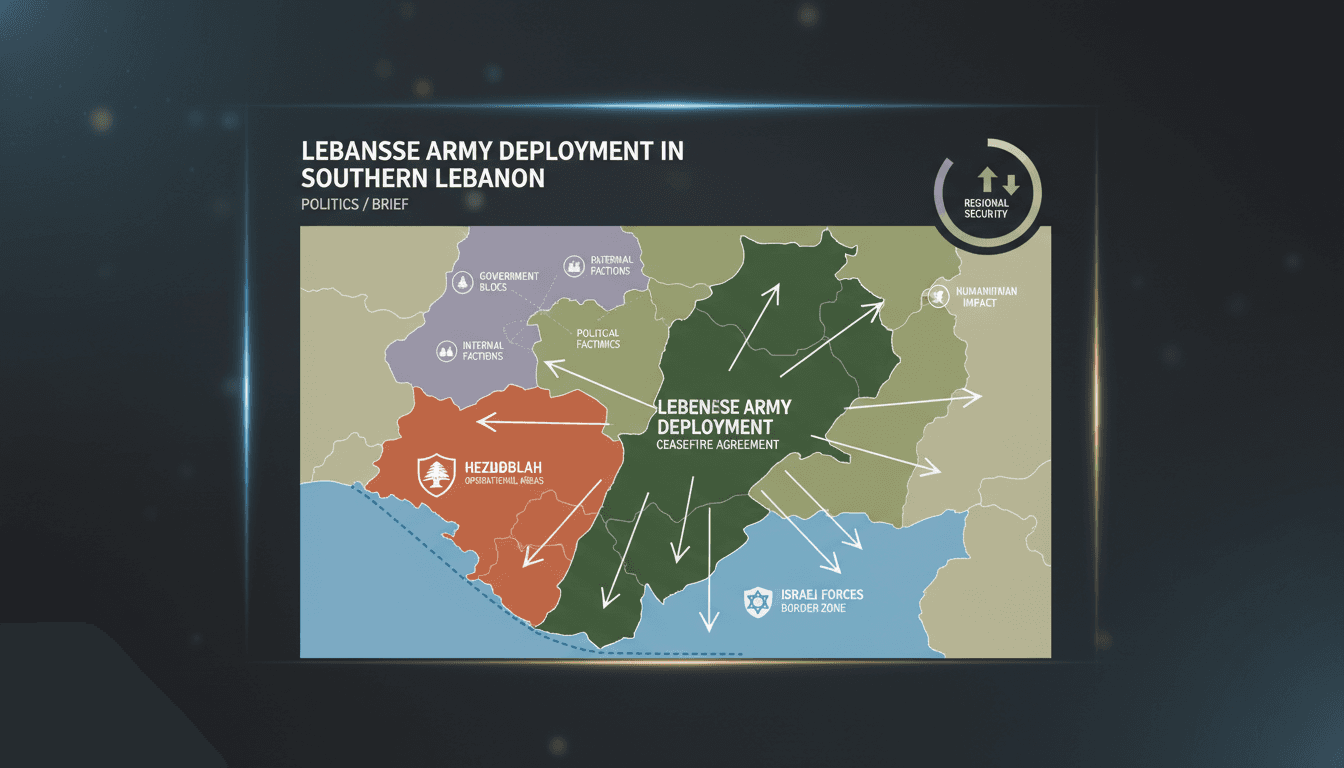 Lebanese Army deployment in southern Lebanon under ceasefire agreement