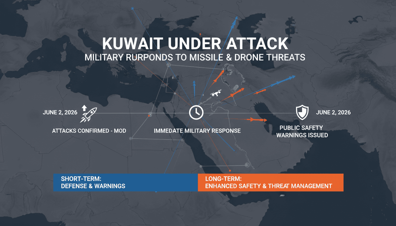 Kuwait military response to missile and drone attacks
