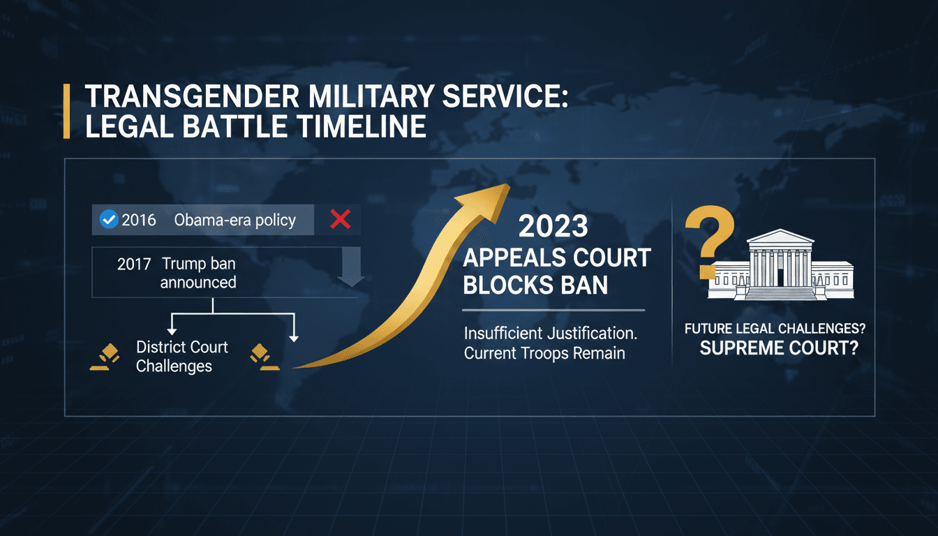 Appeals court rules against Trump administration's transgender military ban