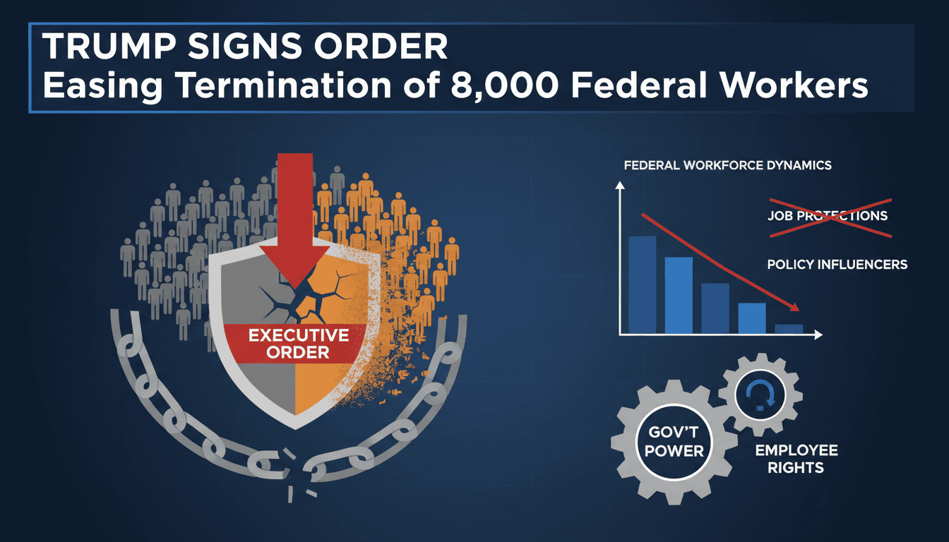 President Trump signing an executive order on federal workforce reform.
