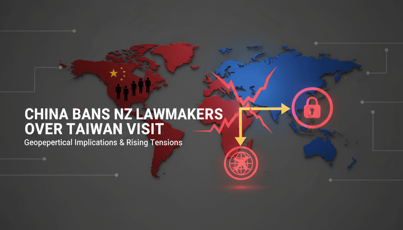 New Zealand lawmakers facing travel ban from China over Taiwan visit