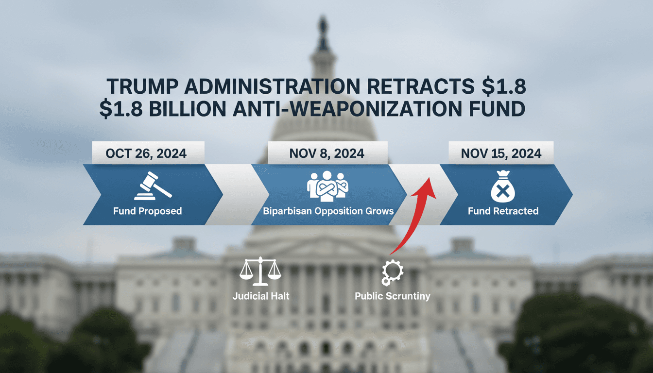 Trump administration retracts anti-weaponization fund amidst bipartisan backlash