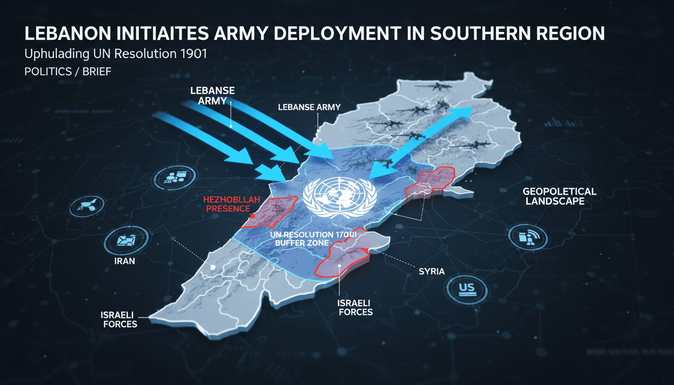 Lebanese Army deployment in southern Lebanon to uphold UN Resolution 1701