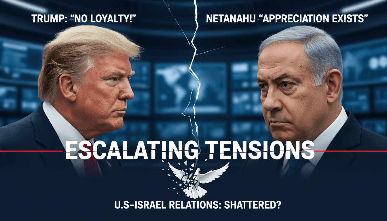 Trump and Netanyahu in a tense diplomatic exchange