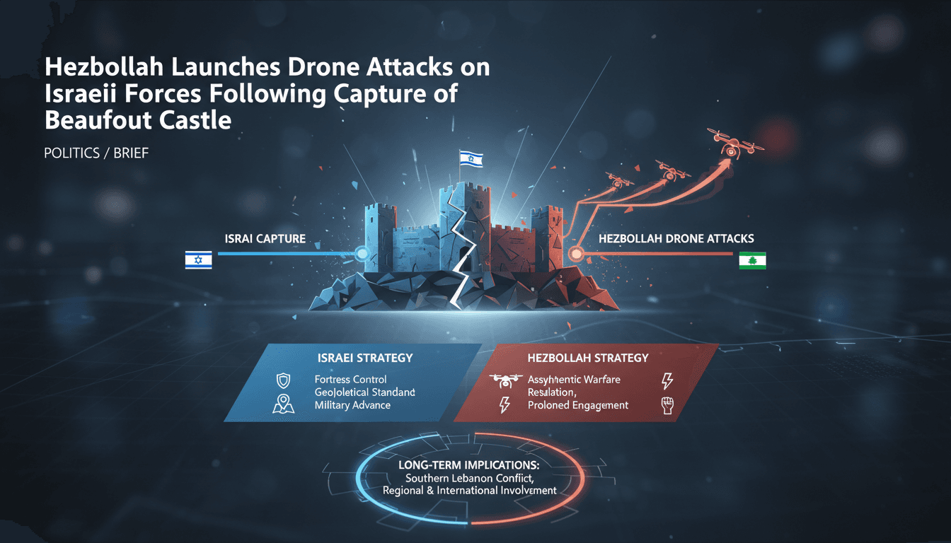 Hezbollah Launches Drone Attacks on Israeli Forces Following Capture of Beaufort Castle