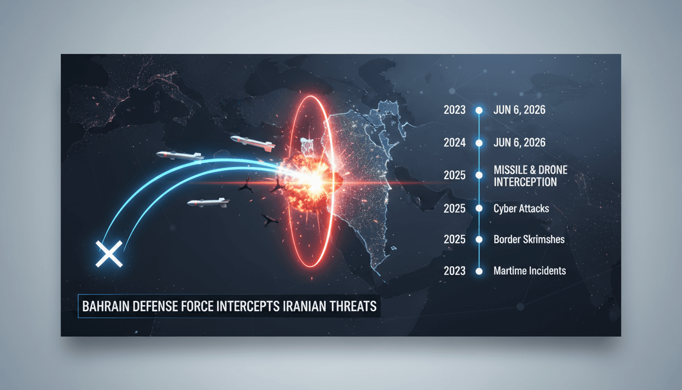 Bahrain Defense Force intercepting Iranian missiles and drones