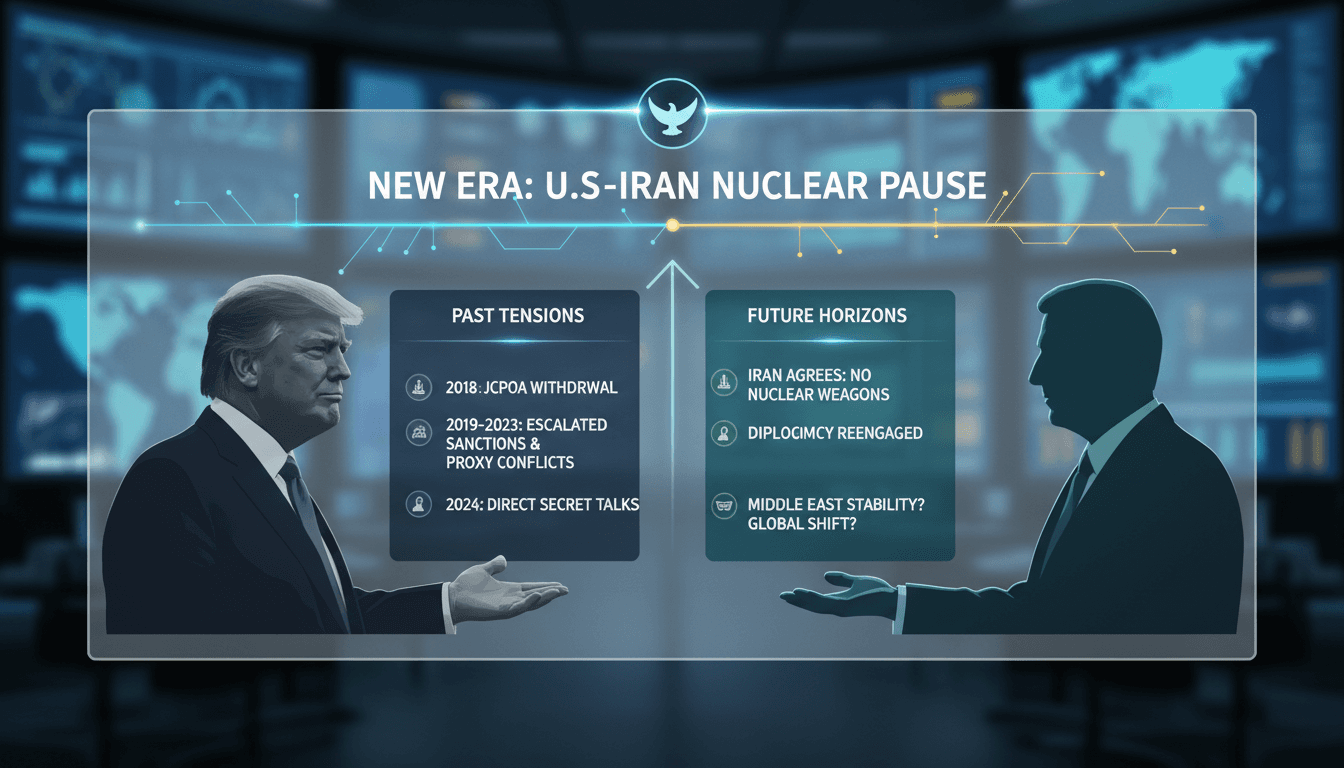 President Trump announces Iran's agreement on nuclear weapons development.