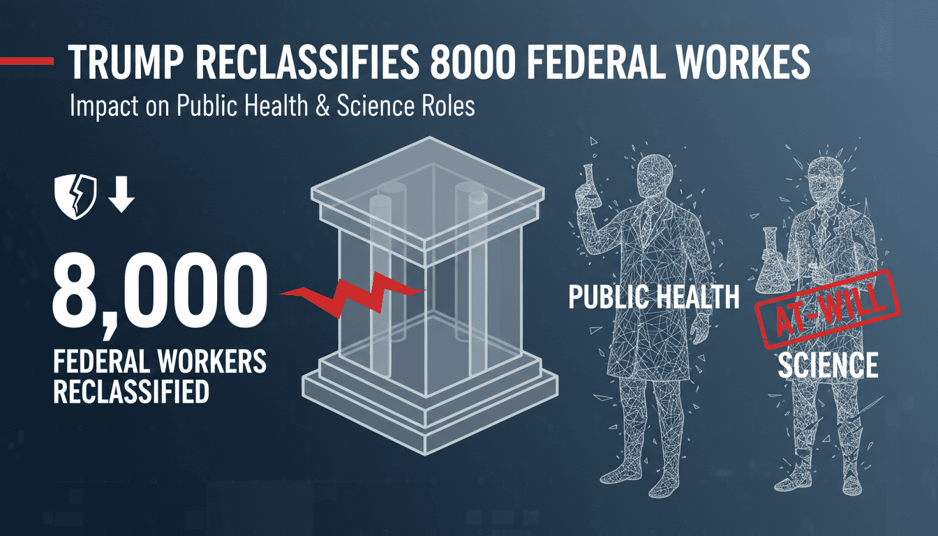 Trump reclassifies 8000 federal workers as at-will employees