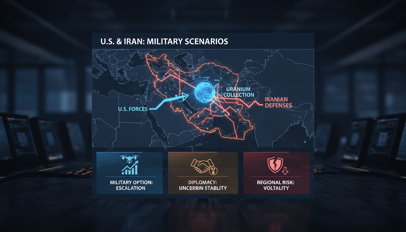 President Trump discussing military plans regarding Iran's nuclear capabilities.