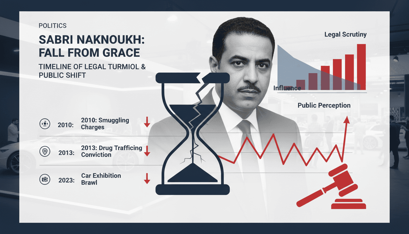 Egyptian businessman Sabri Nakhnoukh at a car exhibition before his arrest.