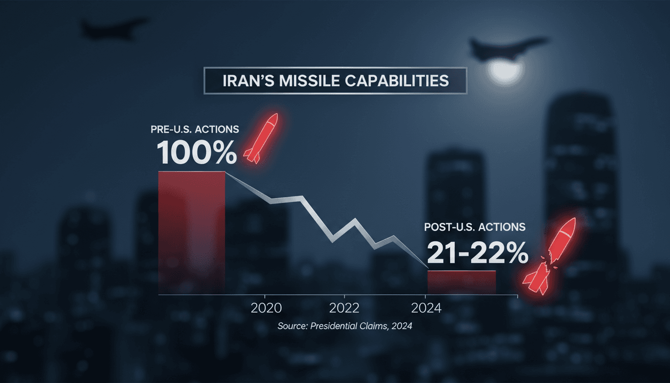 President Trump discussing Iran's missile capabilities during an interview.