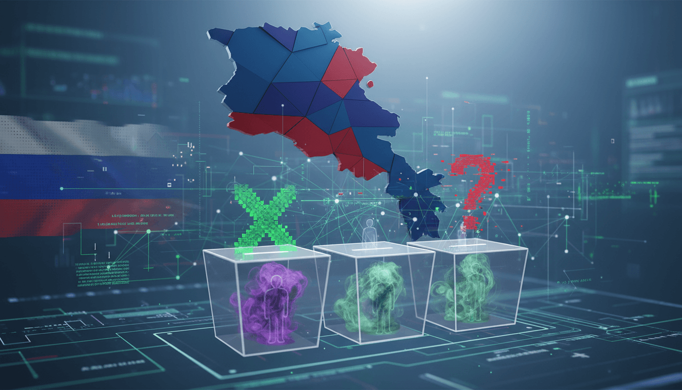 A visual representation of disinformation tactics affecting Armenian elections.