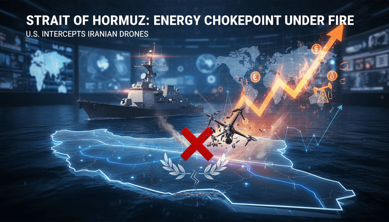 U.S. military drone interception near the Strait of Hormuz