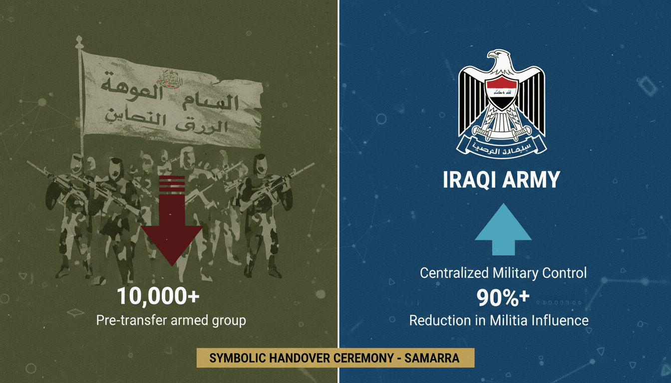 Sadrist movement transfers military wing to Iraqi army in symbolic ceremony