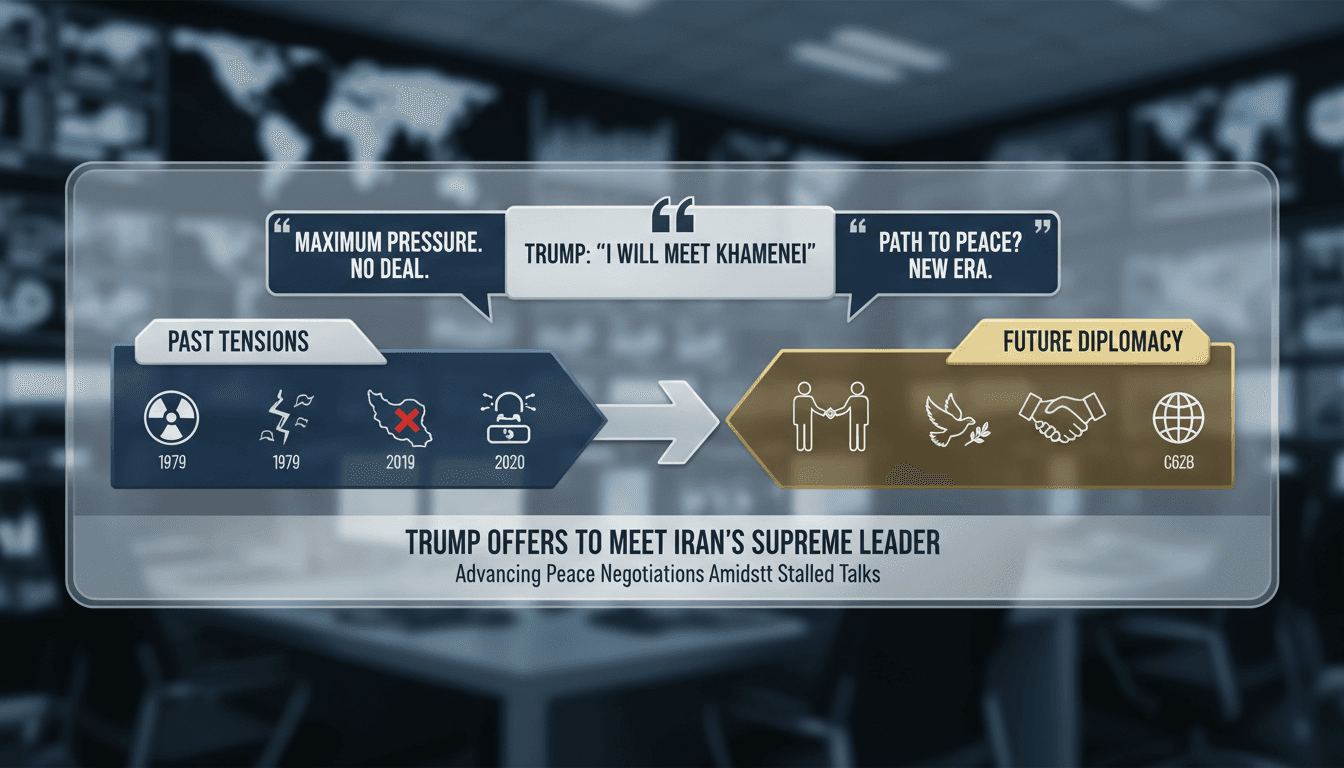 President Trump during a press briefing discussing potential peace talks with Iran.