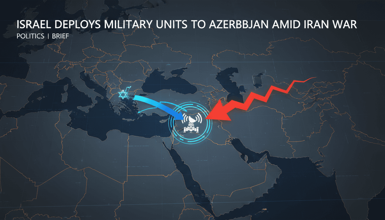 Map showing Israel's military presence in Azerbaijan during the Iran war.