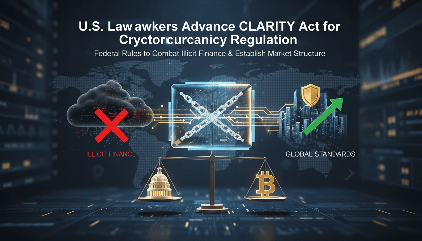 U.S. lawmakers discussing the CLARITY Act for cryptocurrency regulation