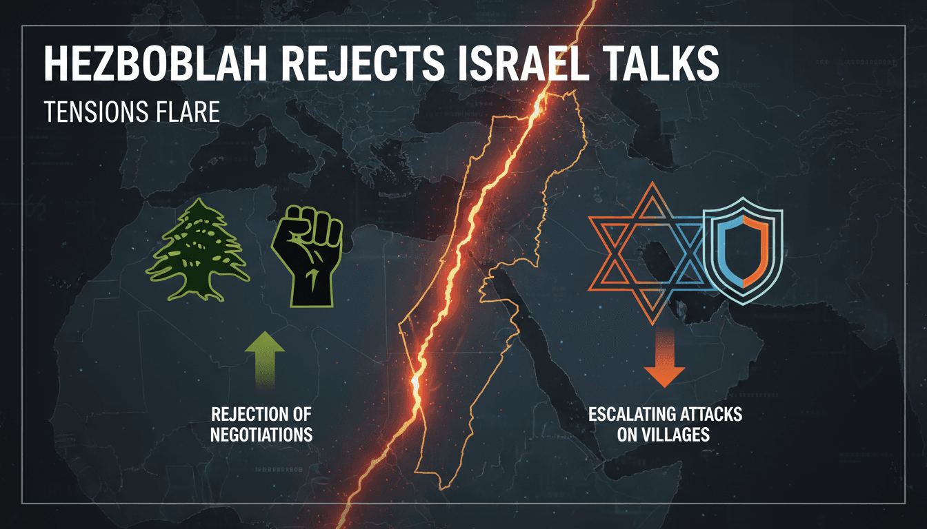 Hezbollah Rejects Negotiations with Israel Amid Rising Tensions
