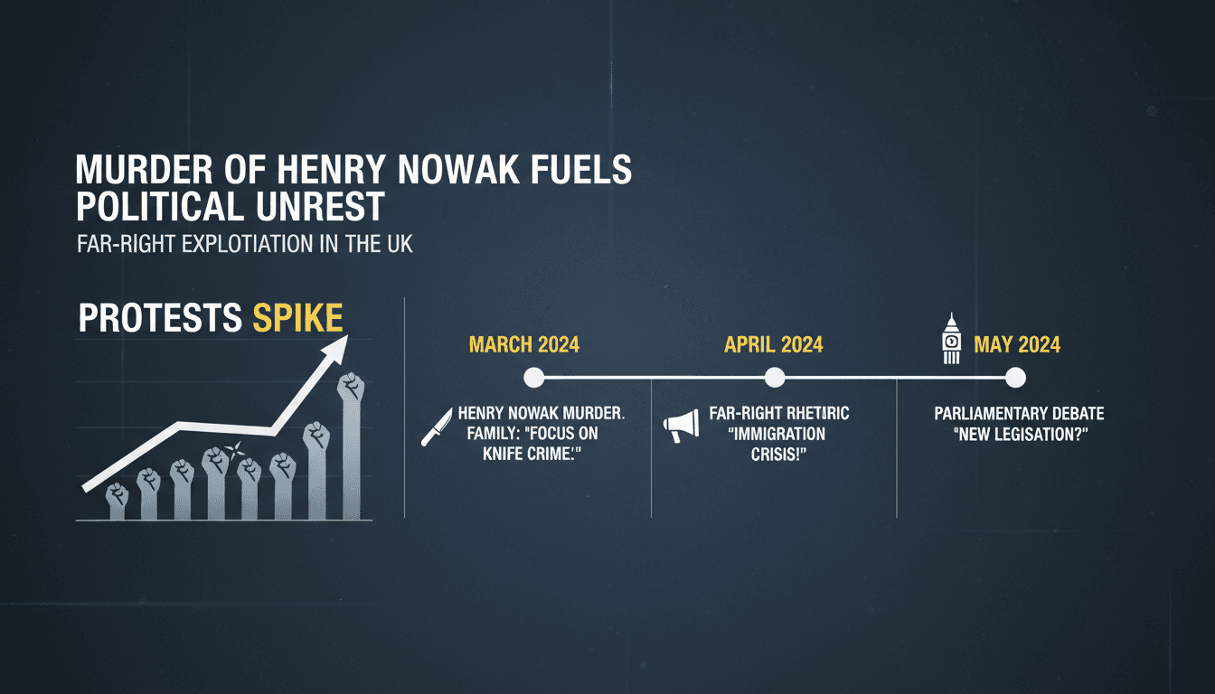 Protesters rallying in response to the murder of Henry Nowak.