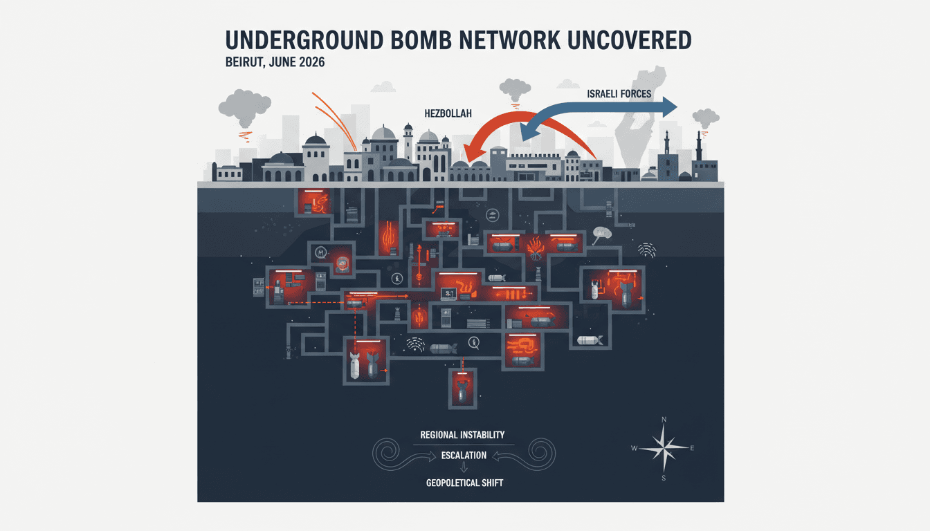 Israeli Airstrikes Reveal Hezbollah's Underground Bomb Network in Beirut