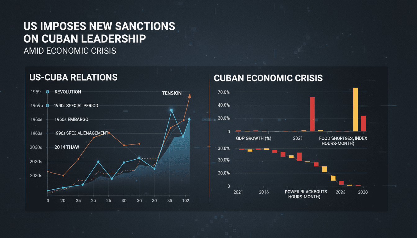 US Imposes New Sanctions on Cuban Leadership Amid Economic Crisis