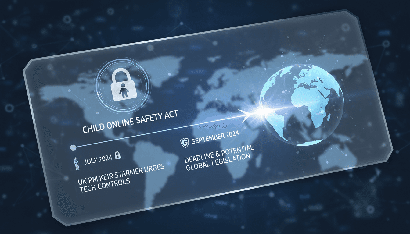 UK Prime Minister Keir Starmer addressing online safety measures for children.