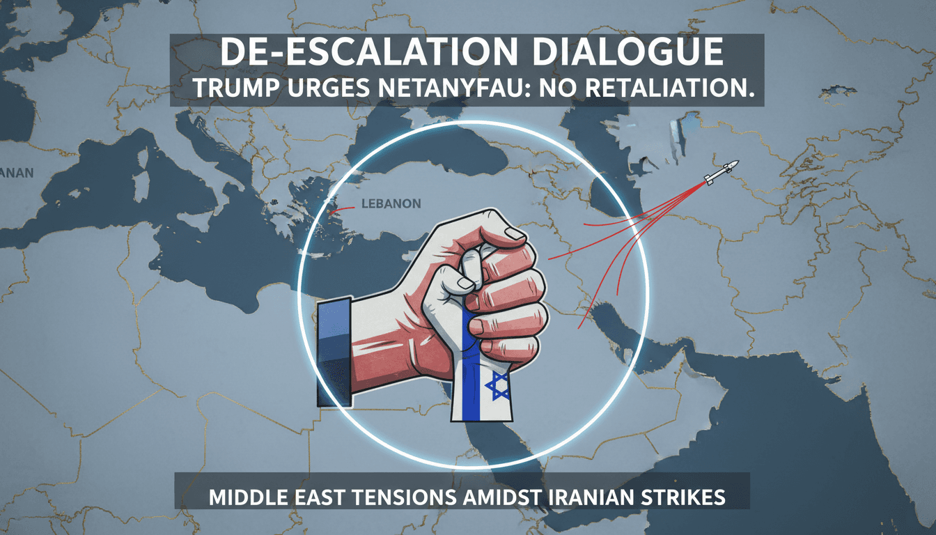 President Trump speaking with Prime Minister Netanyahu about Iranian missile attacks.