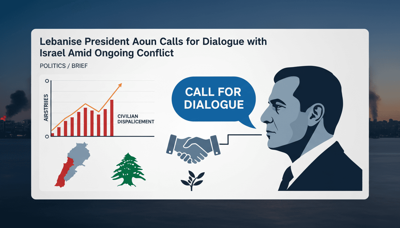 Lebanese President Joseph Aoun addressing the media on conflict resolution.