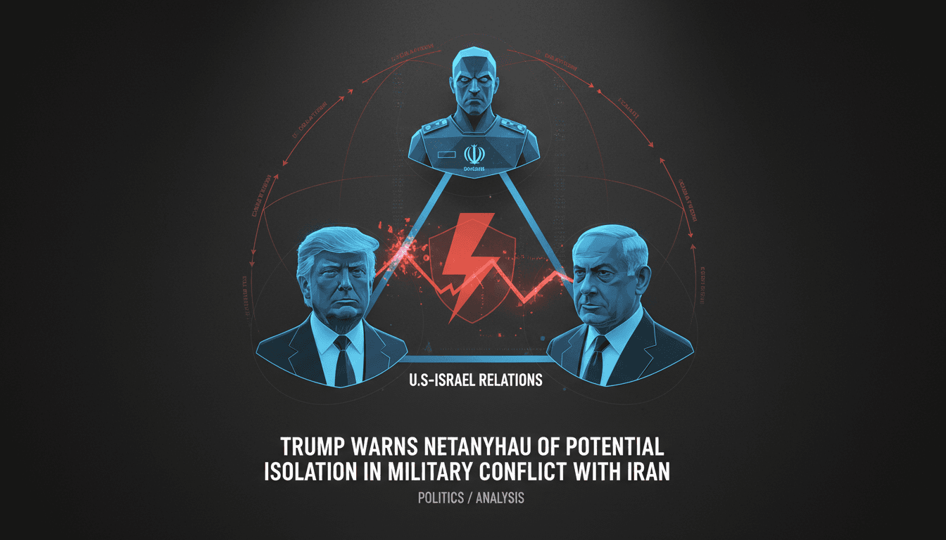 Trump warns Netanyahu about potential isolation in military conflict with Iran.