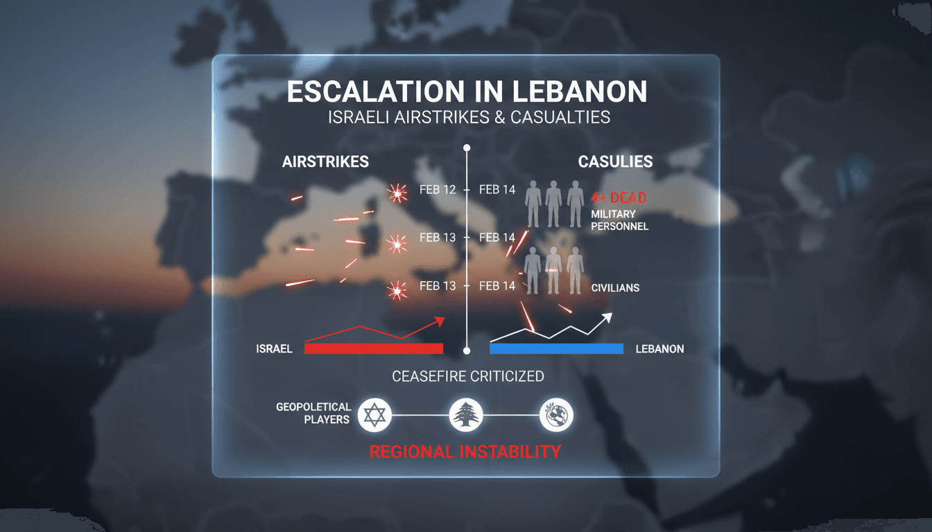Israeli airstrikes in southern Lebanon result in military casualties