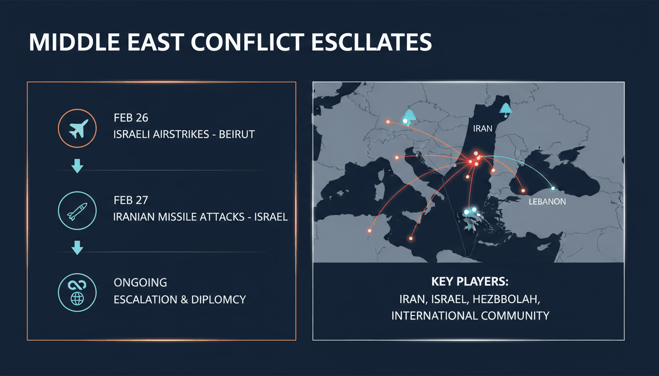 Map showing missile strike locations and conflict zones between Iran and Israel.