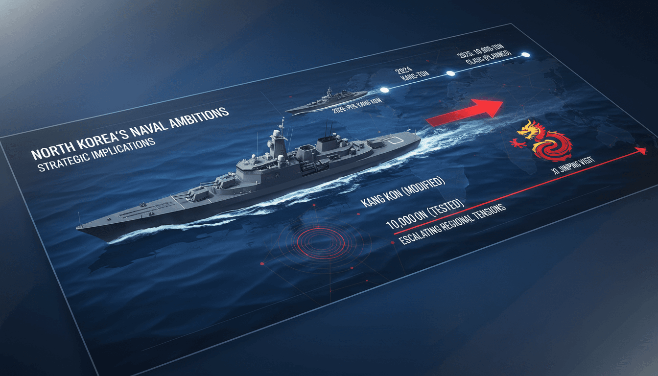 North Korea unveils plans for new destroyer amid Xi Jinping's visit