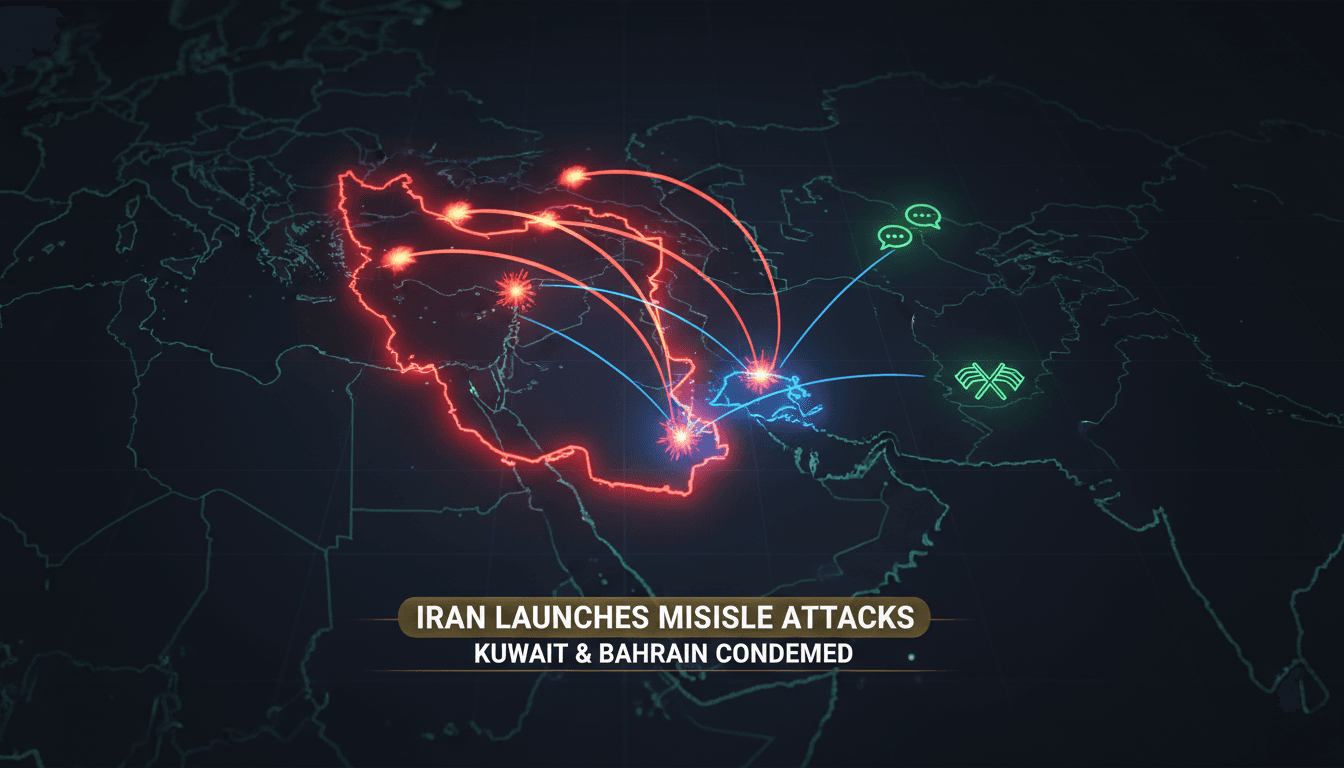 Iran launches missile attacks on Kuwait and Bahrain prompting regional condemnation
