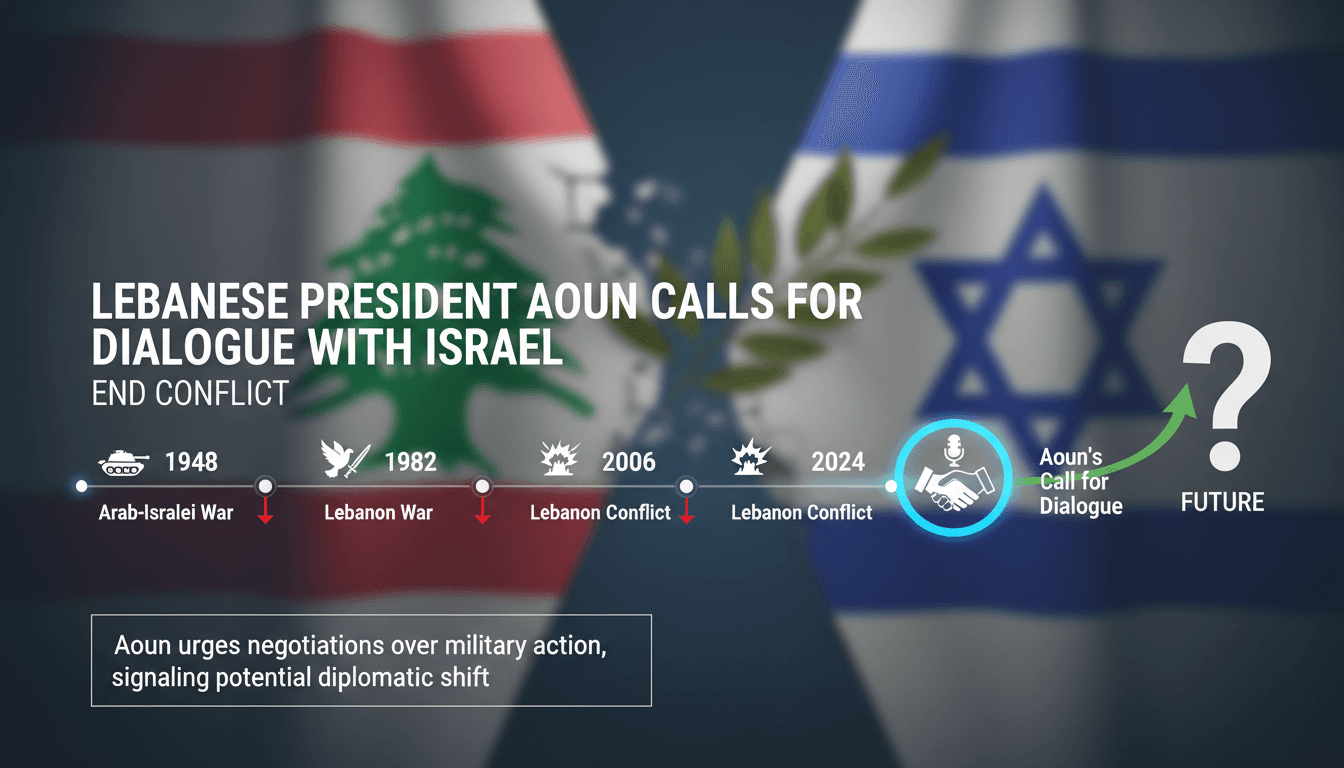 Lebanese President Joseph Aoun during a CNN interview discussing peace with Israel.