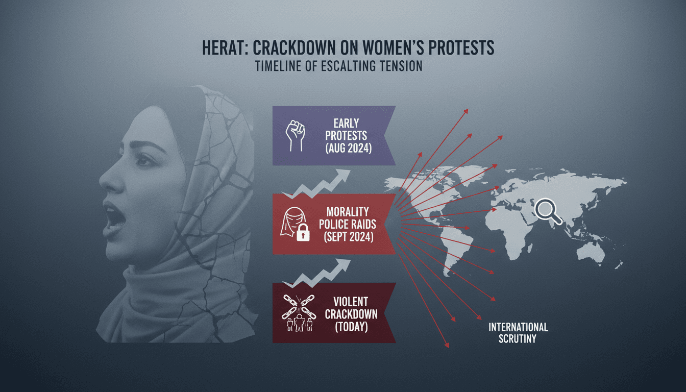 Protesters in Herat demonstrating against Taliban dress code for women.